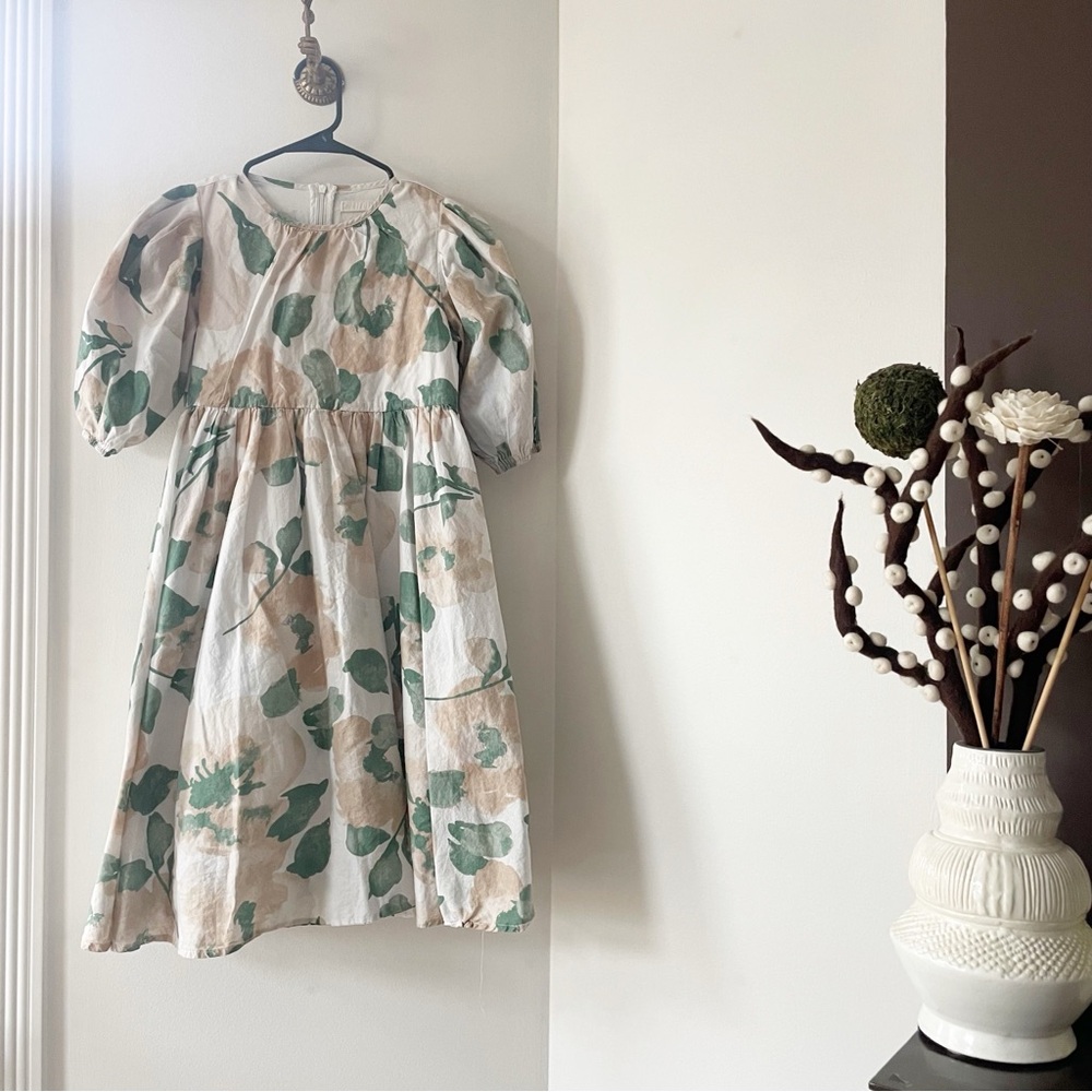 Lilou Junees Floral Puff Sleeve Eve Dress | Size 12